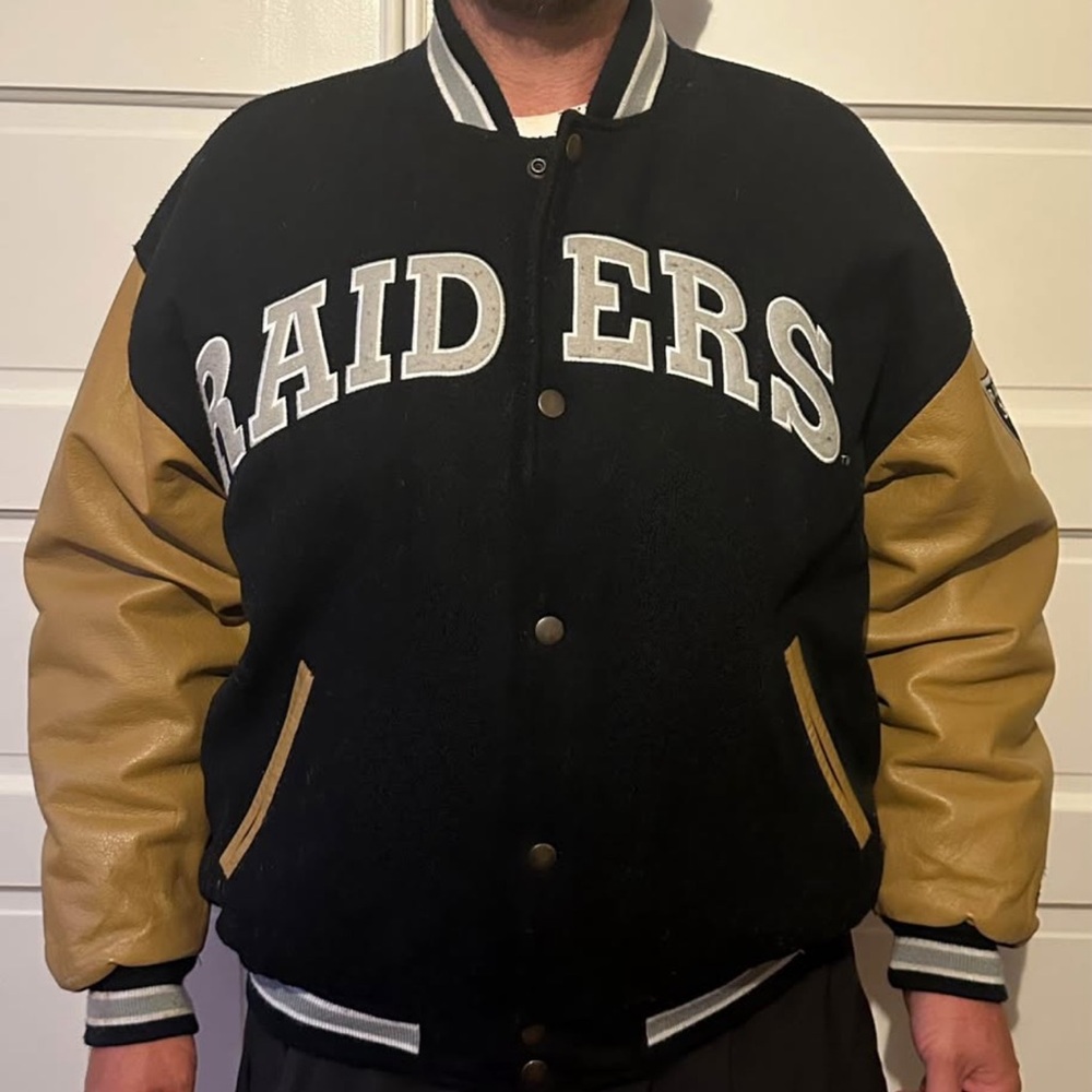 Raiders Black and Tan Varsity Jacket